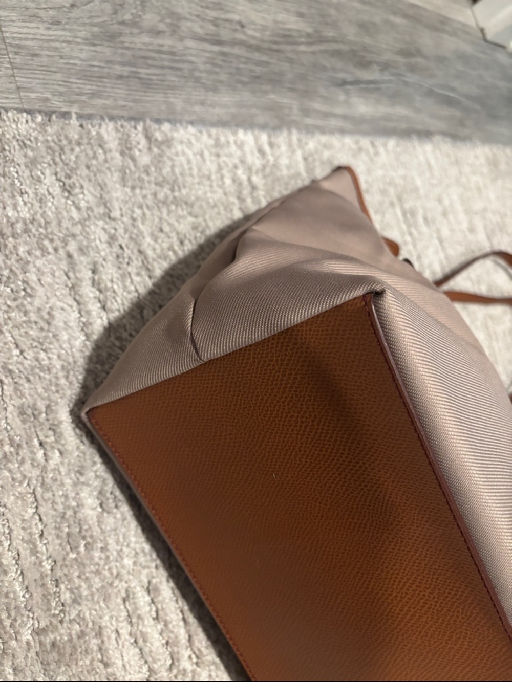 New Coach Pink Tote with Tan Leather Trim and Gold Hardware - Picture 5 of 11